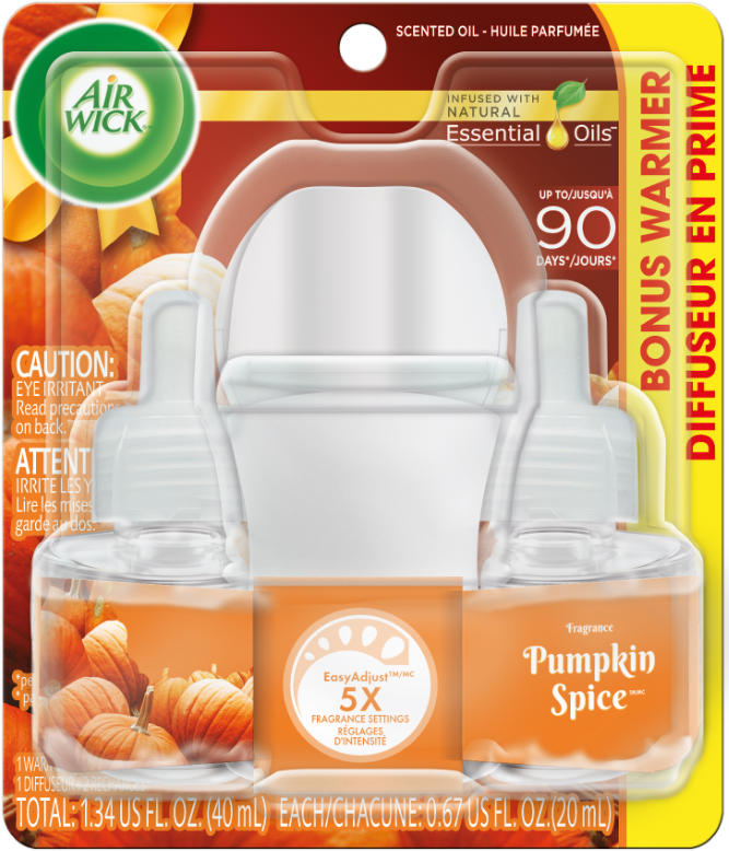 AIR WICK Scented Oil  Pumpkin Spice Canada Discontinued